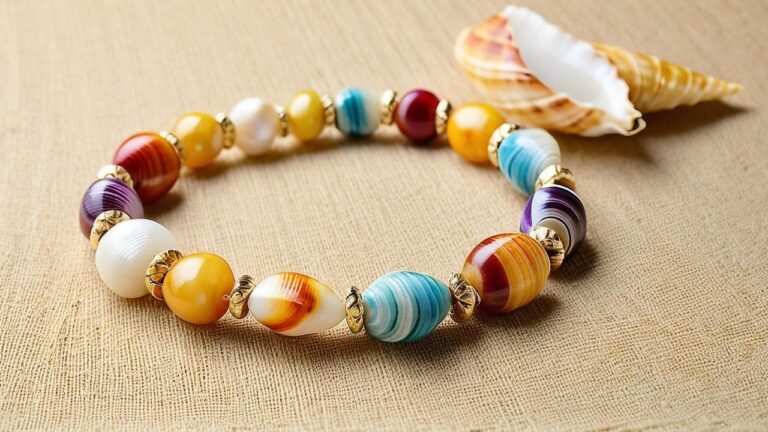Colorful Niʻihau shell bracelet showcasing traditional Hawaiian craftsmanship and natural materials
