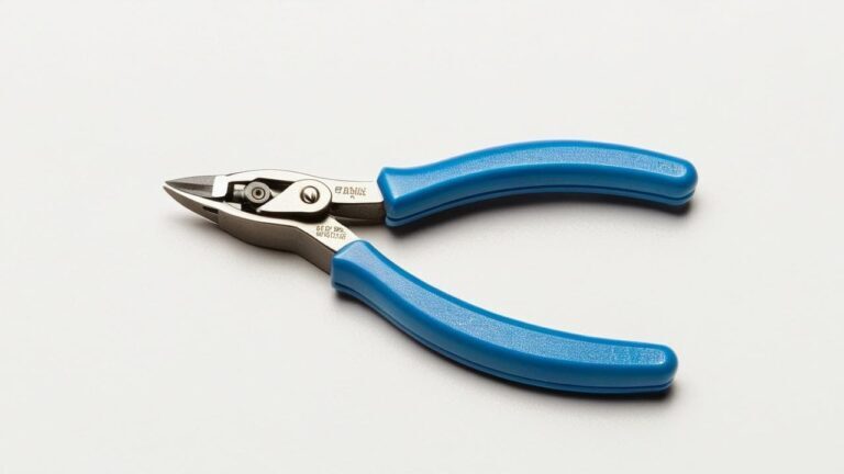 Professional blue handled jewelry flush wire cutters for clean wire cutting in DIY jewelry making crafts