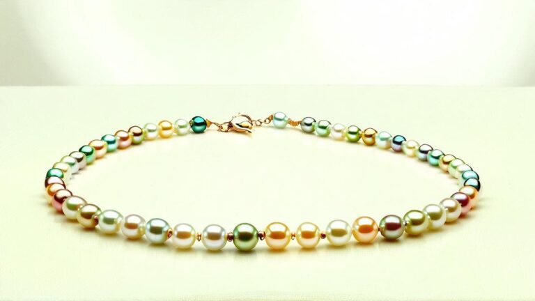 Delicate pearl necklace that would lose color and shine if cleaned with toothpaste