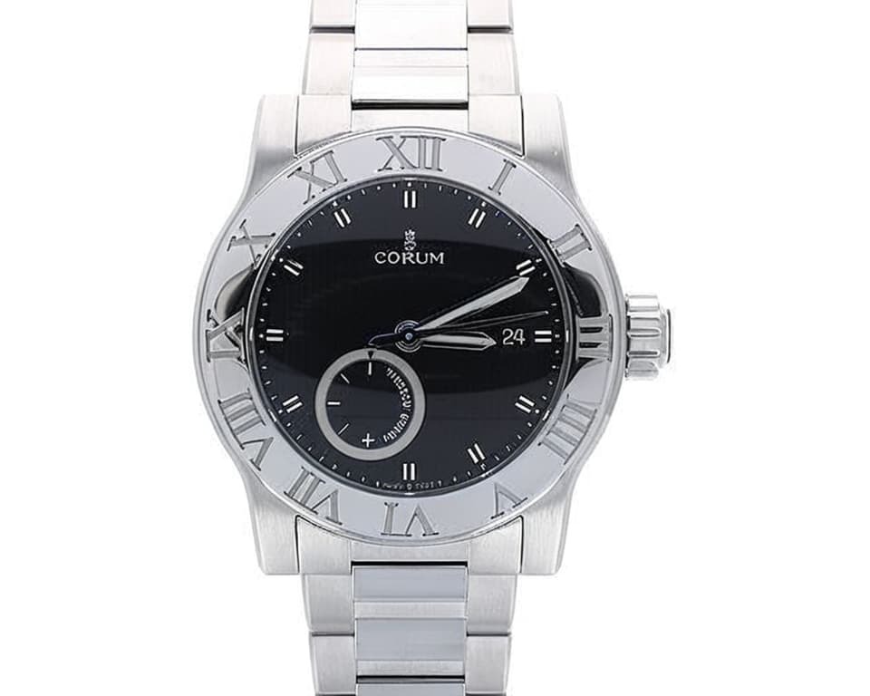 Corum Romvlvs watch with Roman numeral bezel and steel bracelet